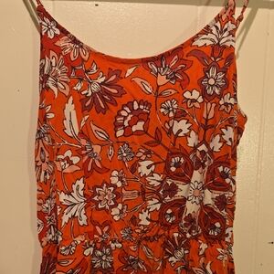 Old Navy Orange and Purple Floral Mini Dress.